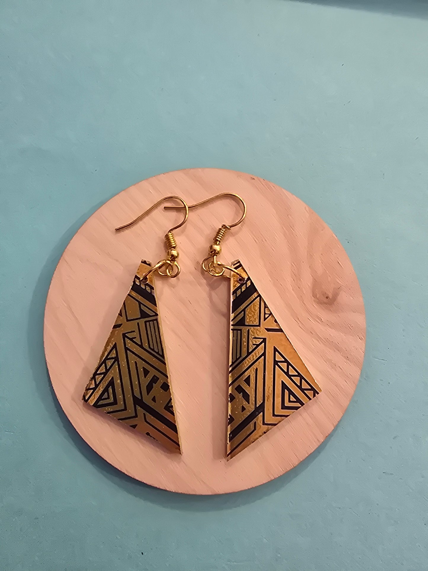 Black and Gold Earrings