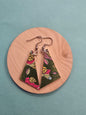 Green Floral Earrings