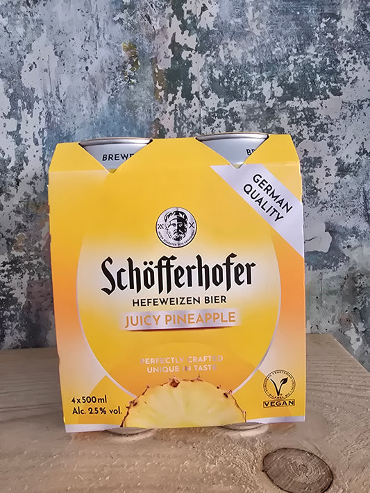 Schofferhofer Pineapple 4 Pack | Pineapple-Hefeweizen Radler | 2.5%